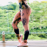 Abstract Ink Pattern High-Performance Leggings